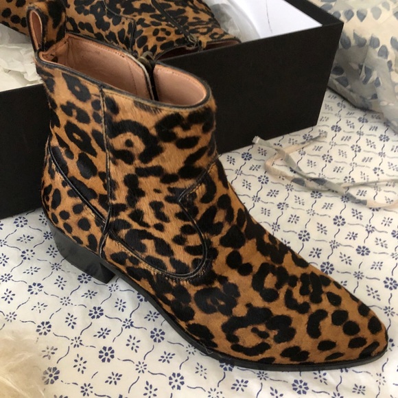 Veronica Bear Tanner Boot Leopard Pony Hair - Picture 4 of 5
